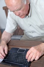 A senior with a Netbook